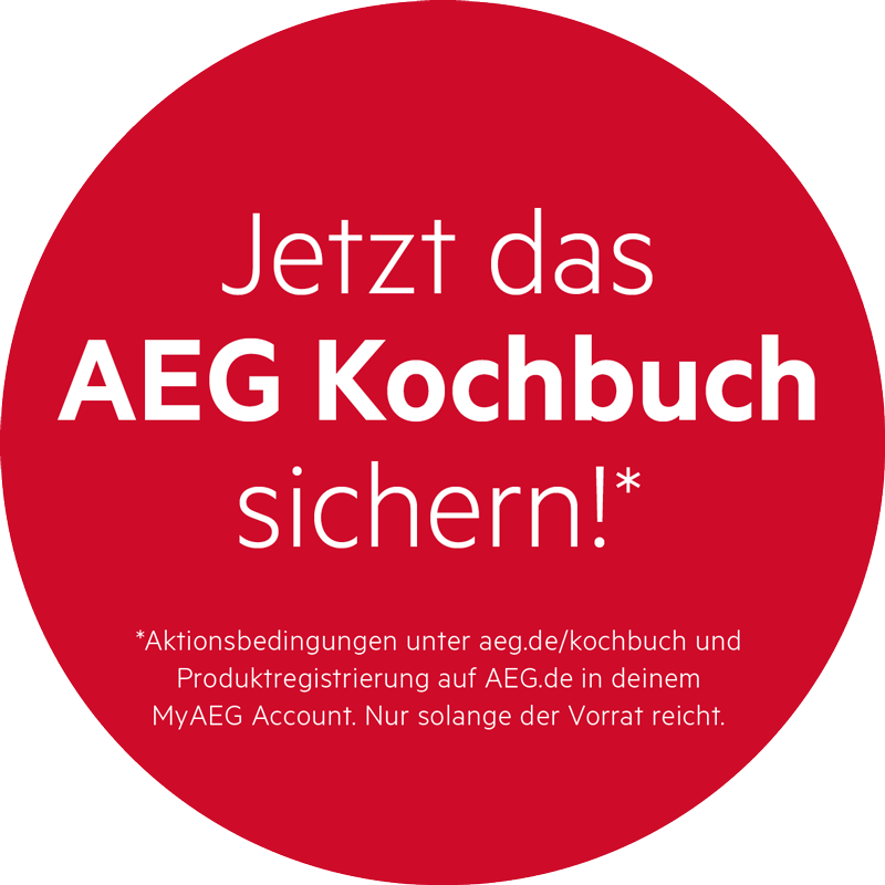 Sichere dir jetzt das AEG Kochbuch* - passend zu deinem neuen AEG Dampfbackofen. 