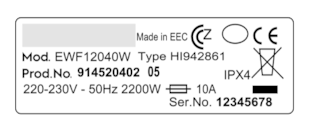 Fotografiere das komplette Typenschild möglichst frontal