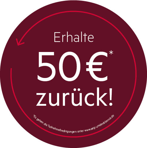 Erhalte 50 € Umdenk-Bonus